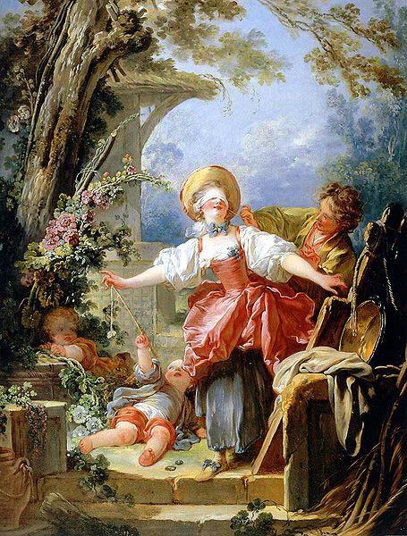 Jean-Honore Fragonard The Blind man bluff game oil painting picture